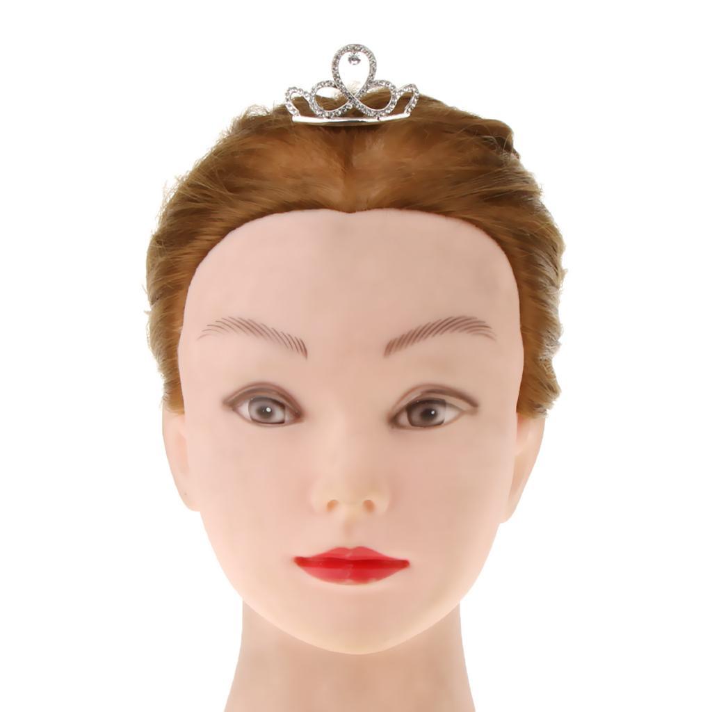 Mini Rhinestone Drop Crown Tiara Wedding Banquet Hair Jewelry Silver