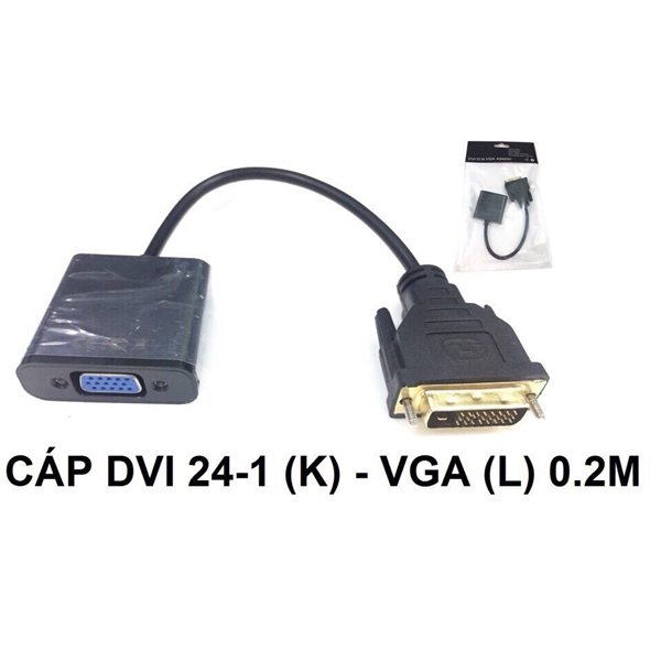 Cáp Chuyển DVI (24+1) ra VGA - Hàng chính hãng