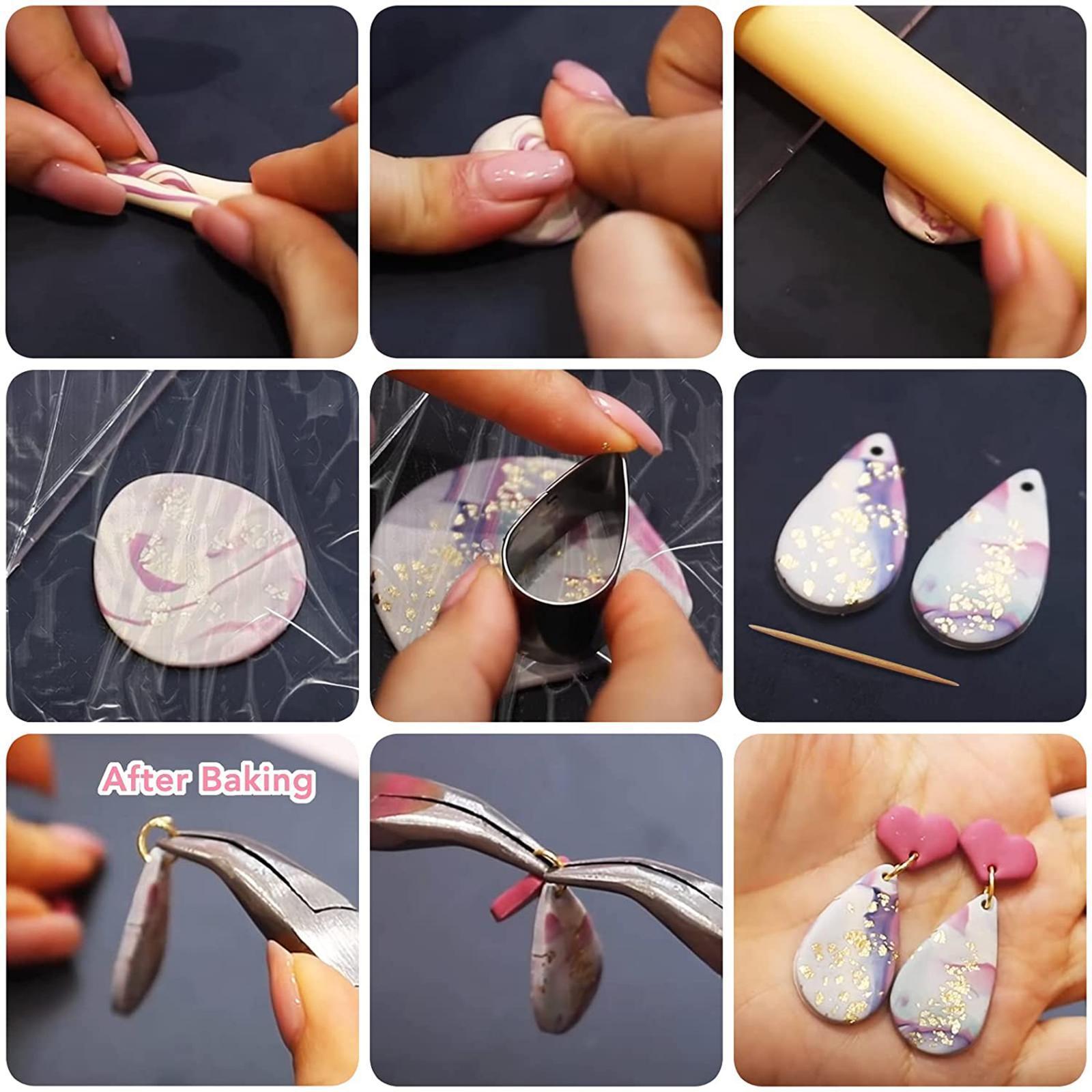 Polymer Clay for Earrings Jewelry Making Clay Cutting Tools Shapes
