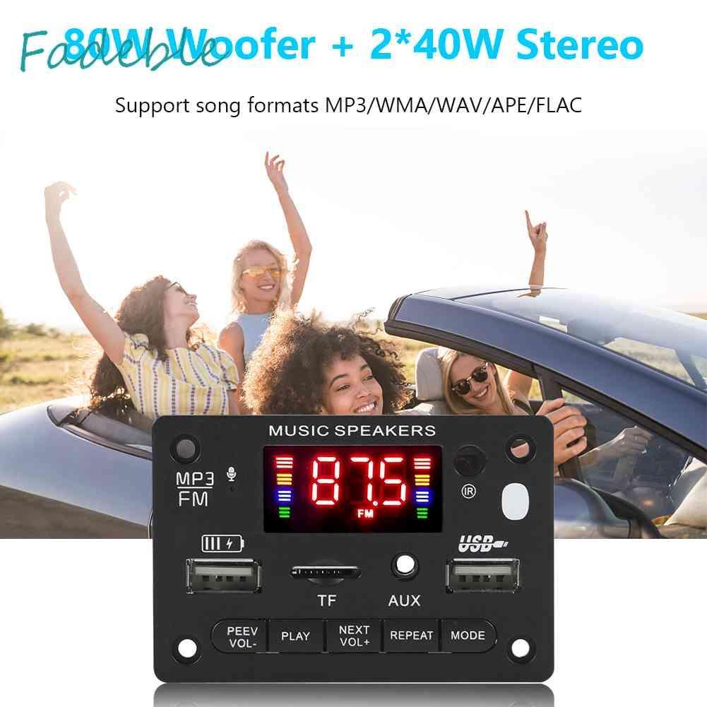 Bảng Mạch Khuếch Đại Âm Thanh Bluetooth 5.0 MP3 DC 7-24V 2x40W Chuyên Dụng Cho Xe Hơi / Nhà Cửa
