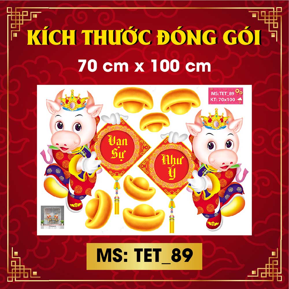 Decal trang trí tết combo số 15