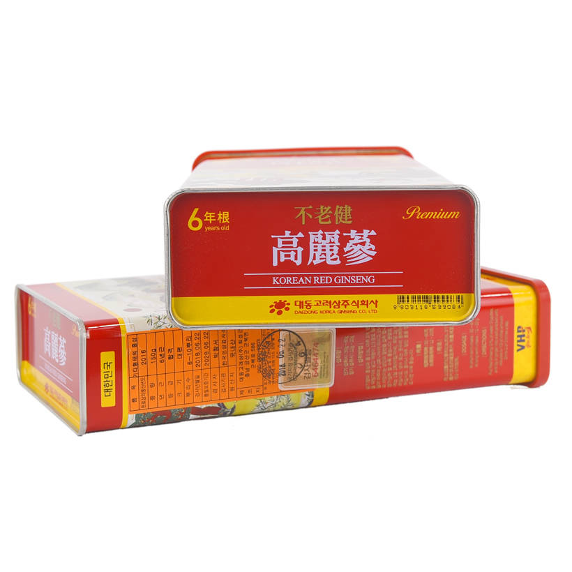 Hồng sâm khô nguyên củ Daedong Korea 6 năm tuổi - Korean Red Ginseng 6 Years Premium (300 Grams 11-20 củ sâm)