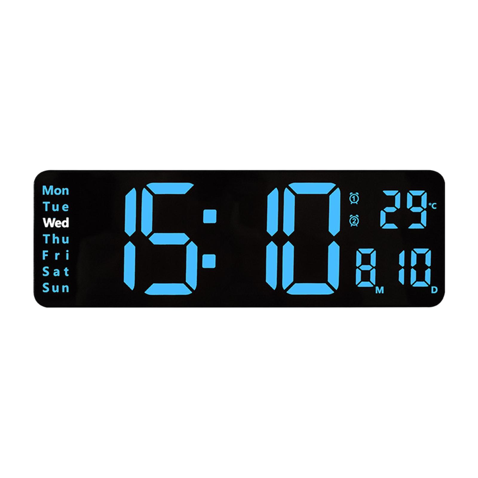 Modern LED Electronic Clock 2 Alarms Desk Clock for Shop Living Room Bedside