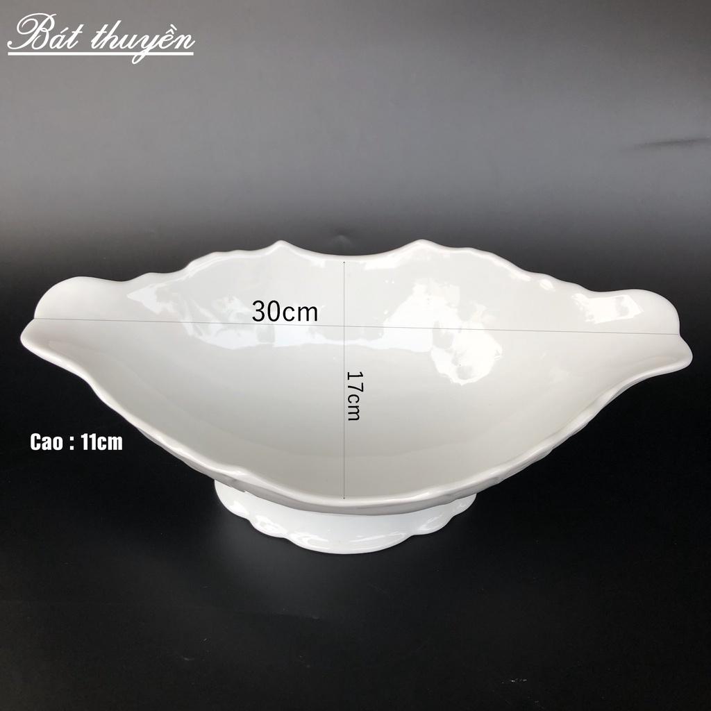 Bát thuyền - Bát đựng gà cúng nguyên con sứ Bát Tràng