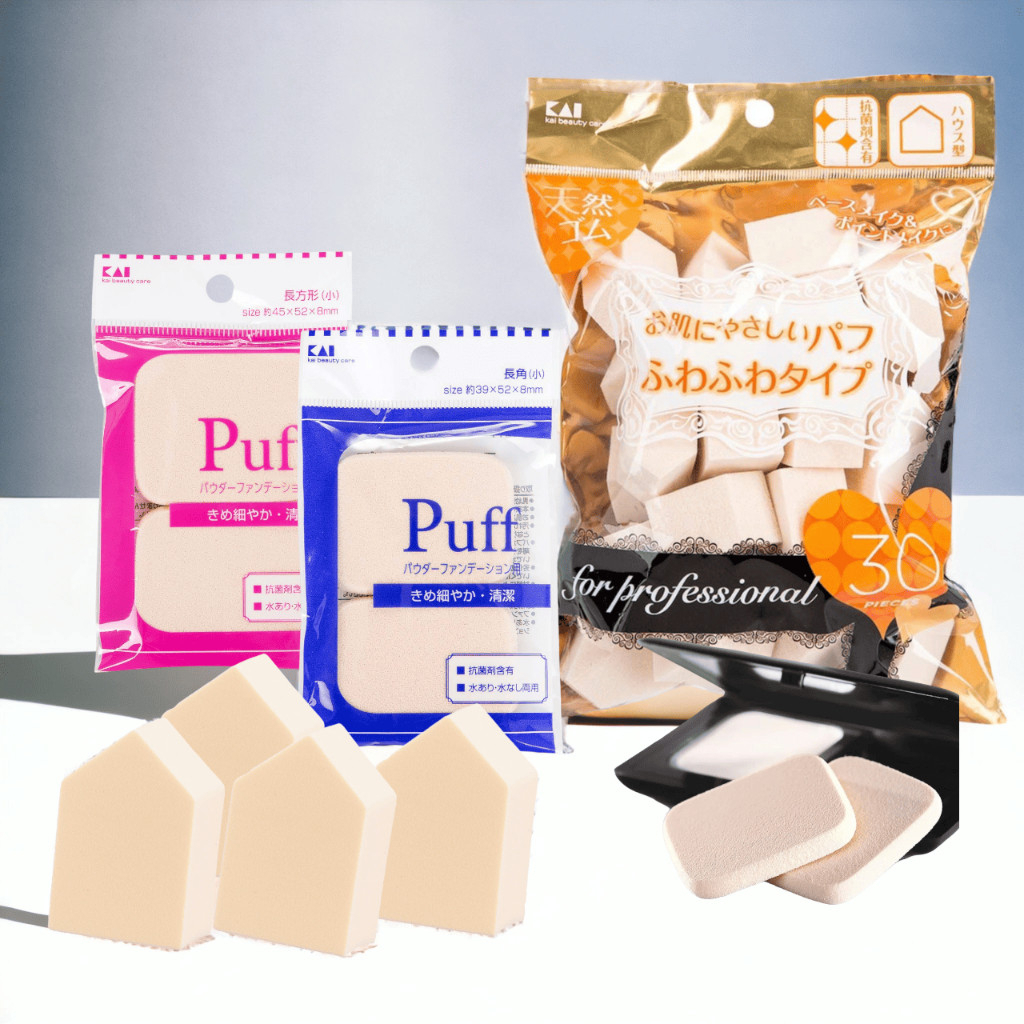 Bông Phấn Dùng Để Tán Kem Nền Hoặc Dặm Phấn Kai 83037 Beautycare 000KQ3064 (Set 30 Mút)