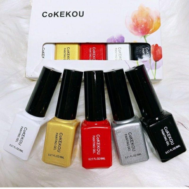 cọ nét Cokekou, gel cọ nét vẽ móng, sơn gel cọ nét