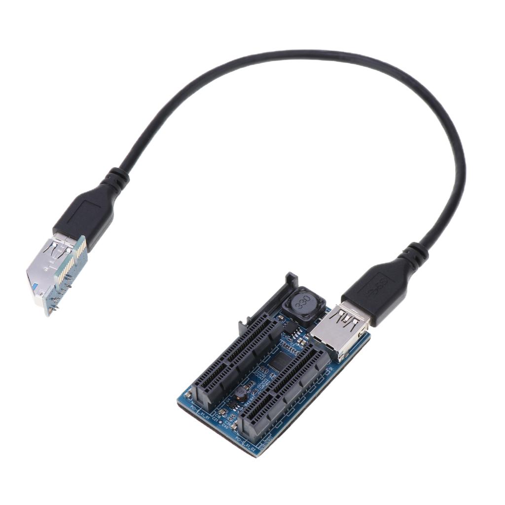 PCI E X1 to X4 USB3.0 GPU Extender Riser Adapter Plug & Play