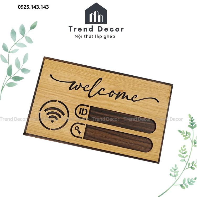 Bảng Gỗ Vintage Ghi Thông Tin Wifi Decor Trang Trí Quán Cà Phê Cửa Hàng