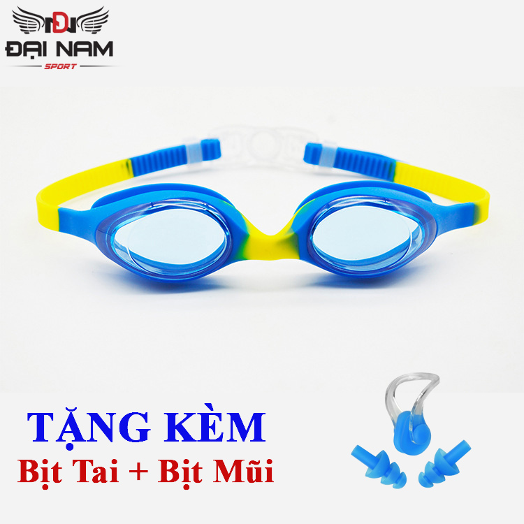 Kính Bơi Trẻ Em Chống Tia UV,Chống Lóa Và Nước DNS113 Đại Nam Sport + Kèm Bịt Tai Và Kẹp Mũi