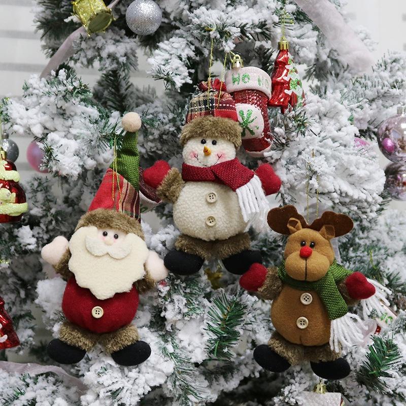 Phụ Kiện Treo Trang Trí Cây Thông Giáng Sinh Hình Ông Già Noel / Người Tuyết / Tuần Lộc / Ông Già Noel