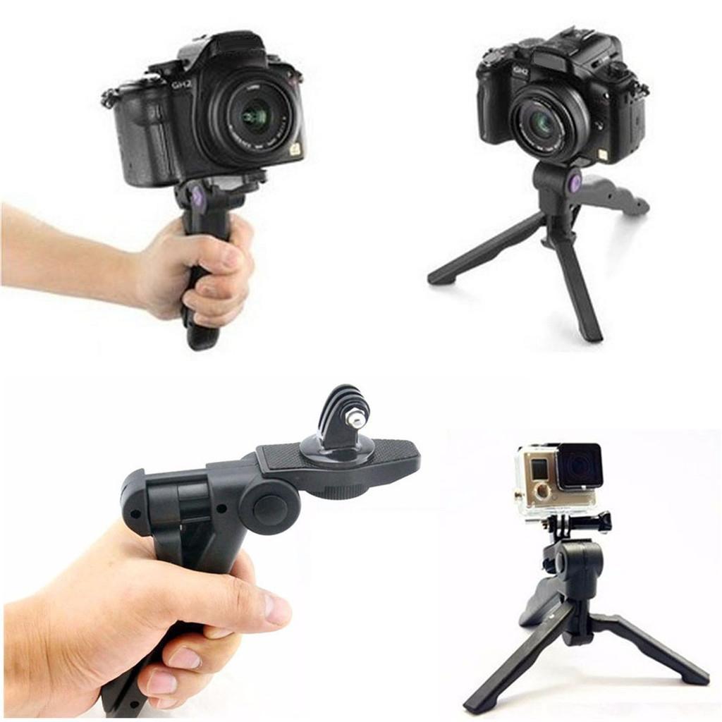 2 in 1 Mini Portable Folding Tripod Stand + Hand Held Grip for & DSLR