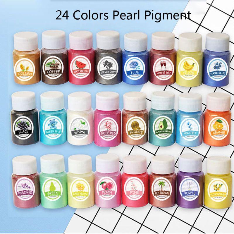Set 24 Màu Nhũ Dạng Bột Ánh Kim Làm Handmade