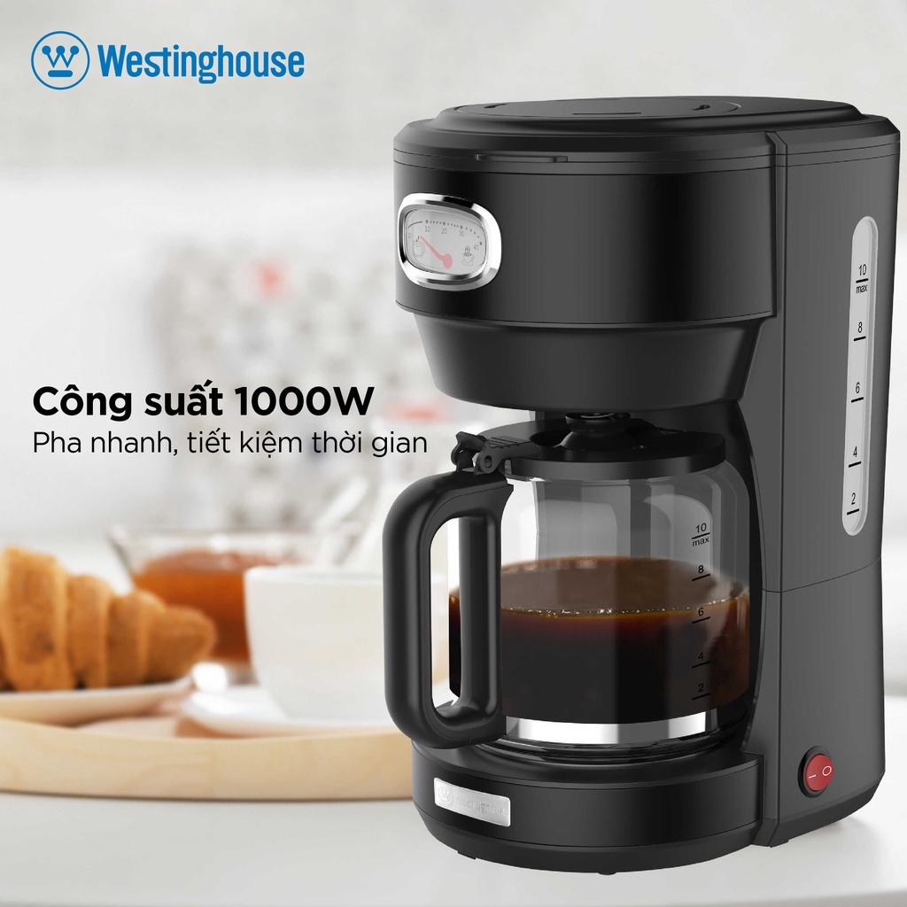 Máy Pha Cafe Westinghouse, Máy Pha Cà Phê, ?Dung Tích 1.25L, Công Suất 1000W, Nhập Mỹ, BH 12 Tháng - Trắng