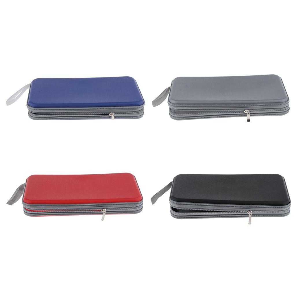 2pcs 80 Disc CD Wallet DVD Case Storage Holder Bag Protector Blue/Black