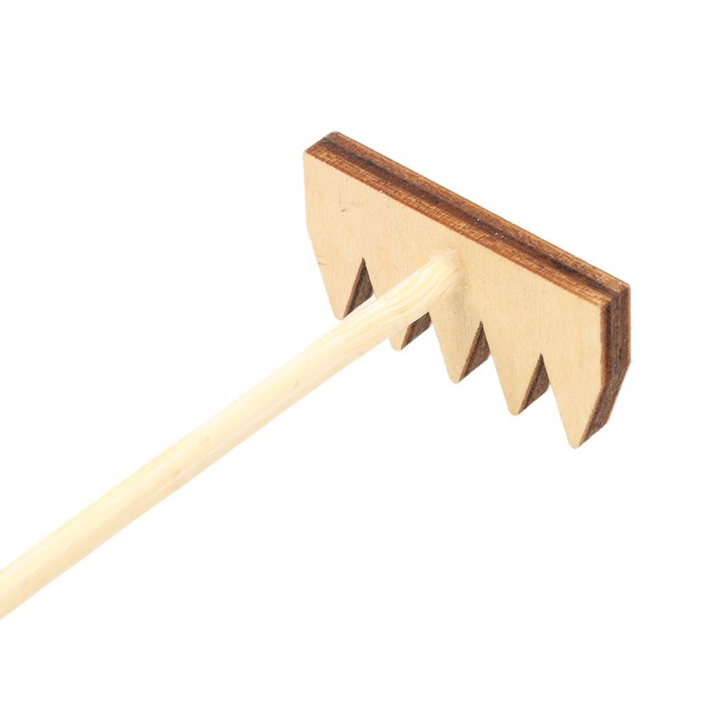 2x Japanese Style Natural Bamboo Rake for Zen Garden Sand Home Decoration
