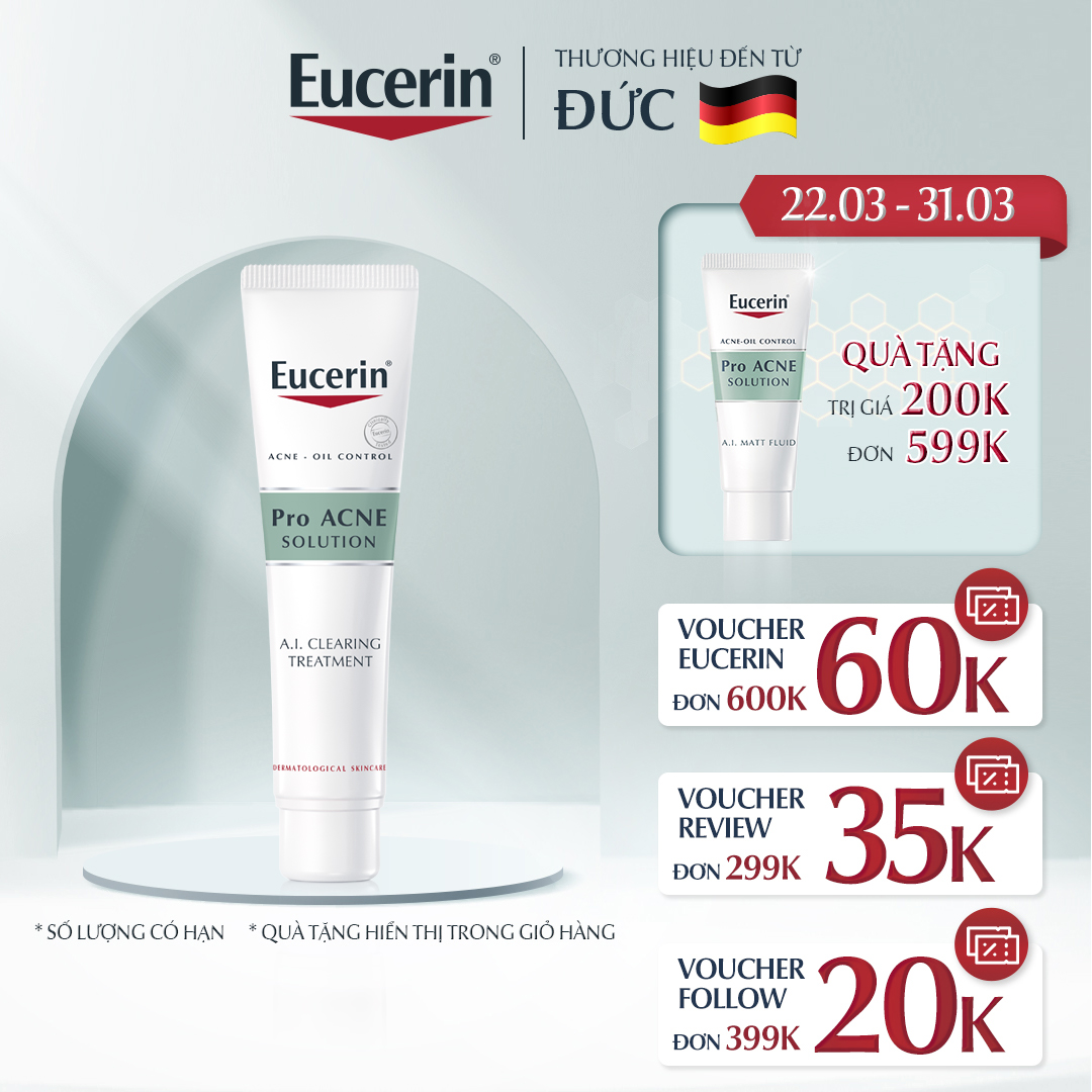 Gel giảm mụn sau 1 tuần Eucerin Pro Acne A.I. Clearing Treatment 40ml