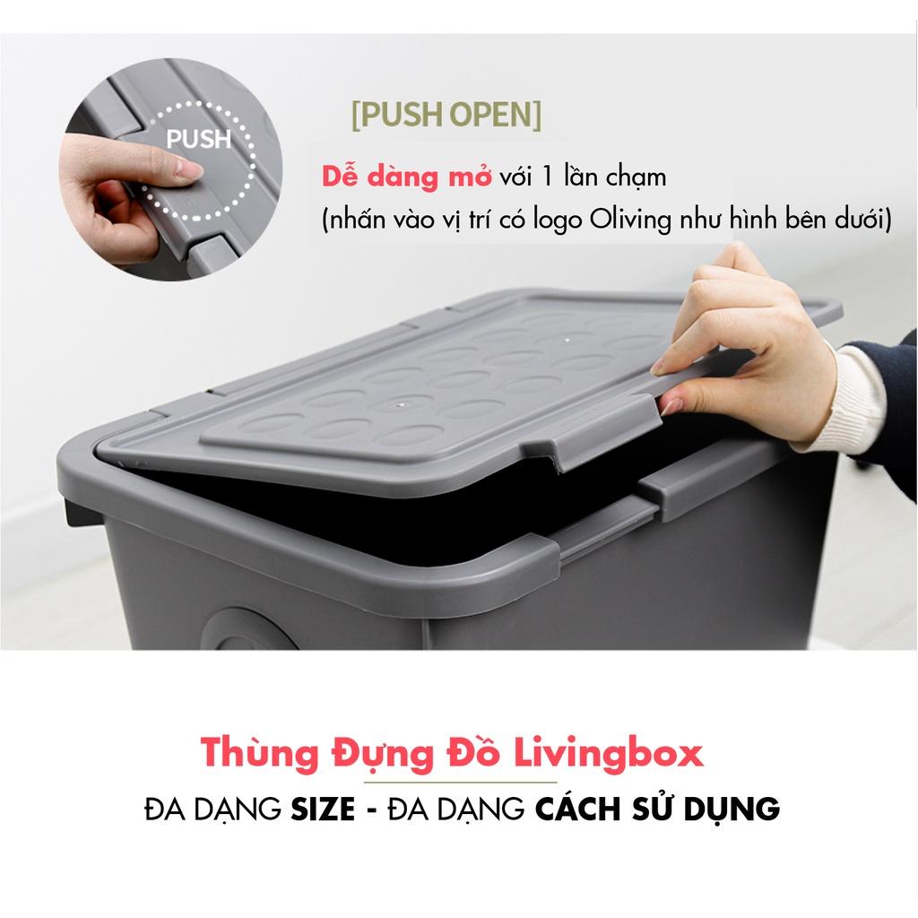 Thùng Nhựa Đựng Đồ 120L Thùng Đựng Đồ Có Nắp Đa Năng Có Nắp 2 Màu Phong Cách Hàn Quốc ST28