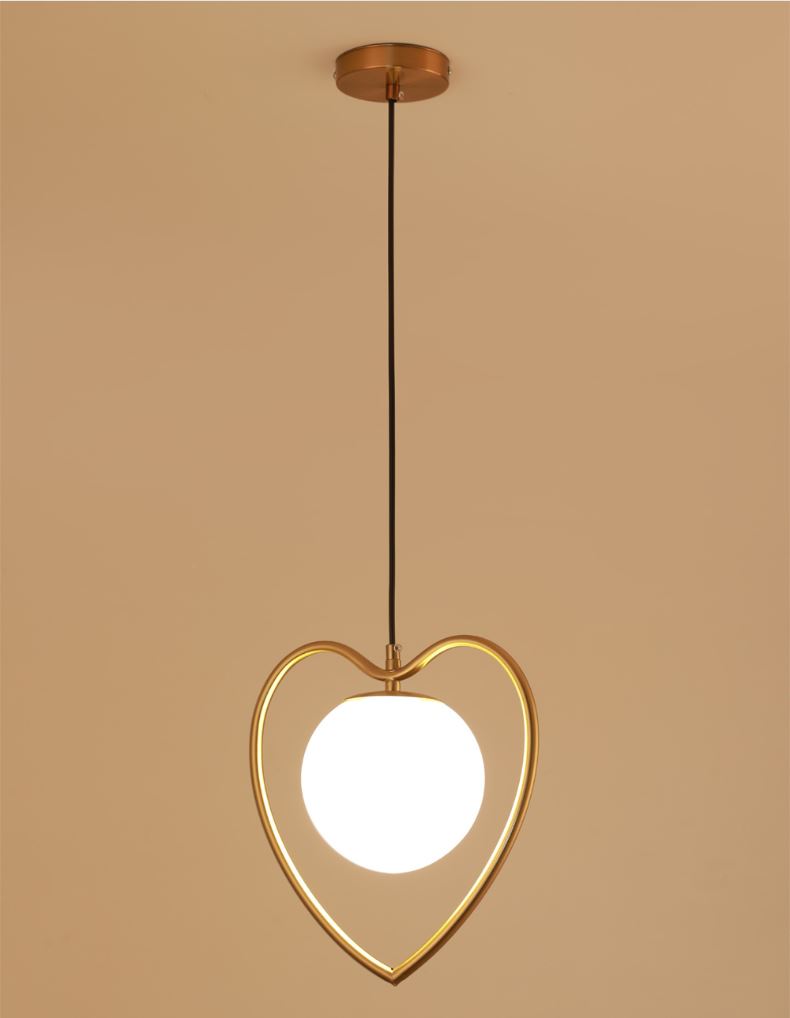 Đèn thả CALER hình trái tim phong cách hiện đại trang trí nội thất độc đáo  - kèm bóng LED chuyên dụng - (79)