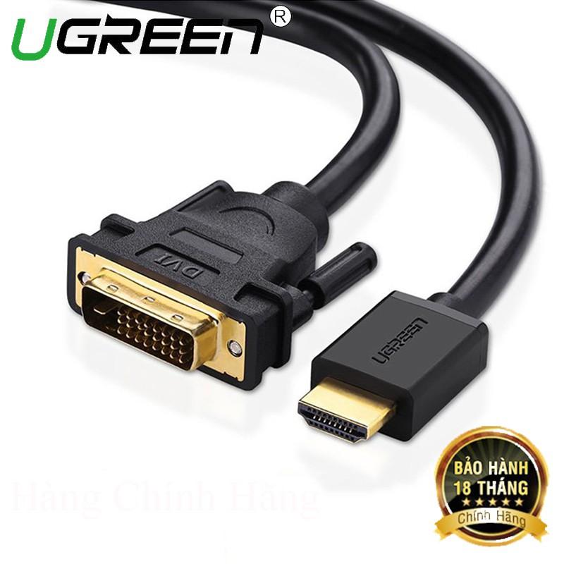 Ugreen 30116 - Cáp chuyển đổi HDMI sang DVI-D 24+1 dài 1m chính hãng -Hàng Chính Hãng