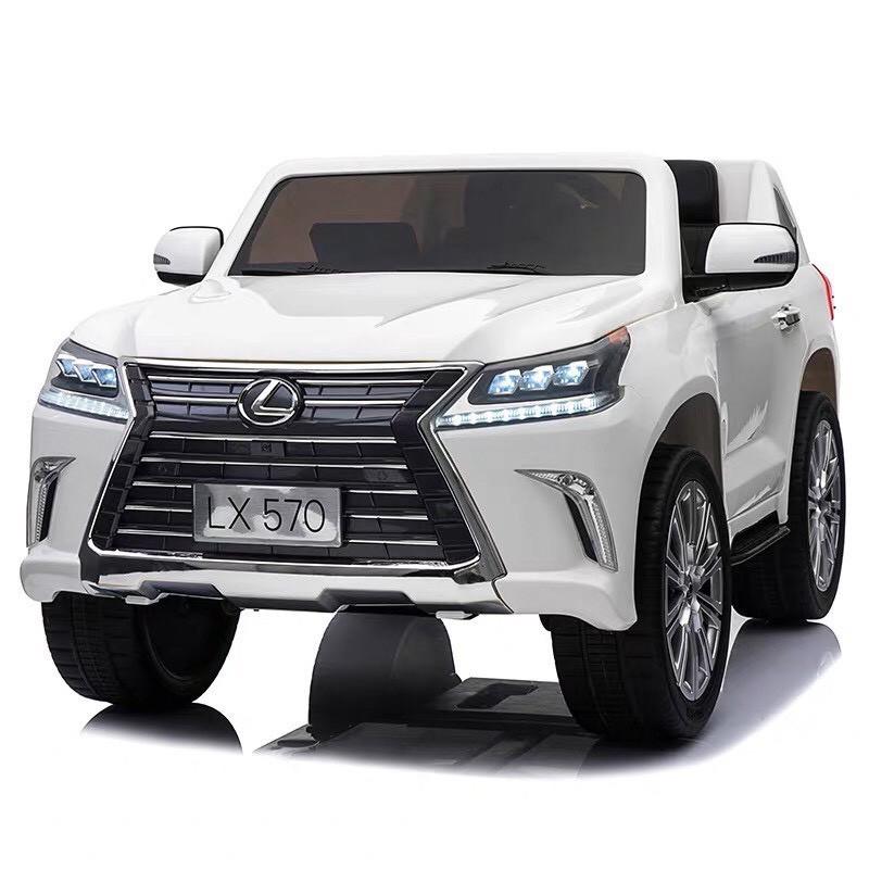 Ô tô xe điện điều khiển tự lái LEXUS 570 bánh hơi ghế da cao cấp sơn quây (Đỏ-Trắng-Xanh-Đen