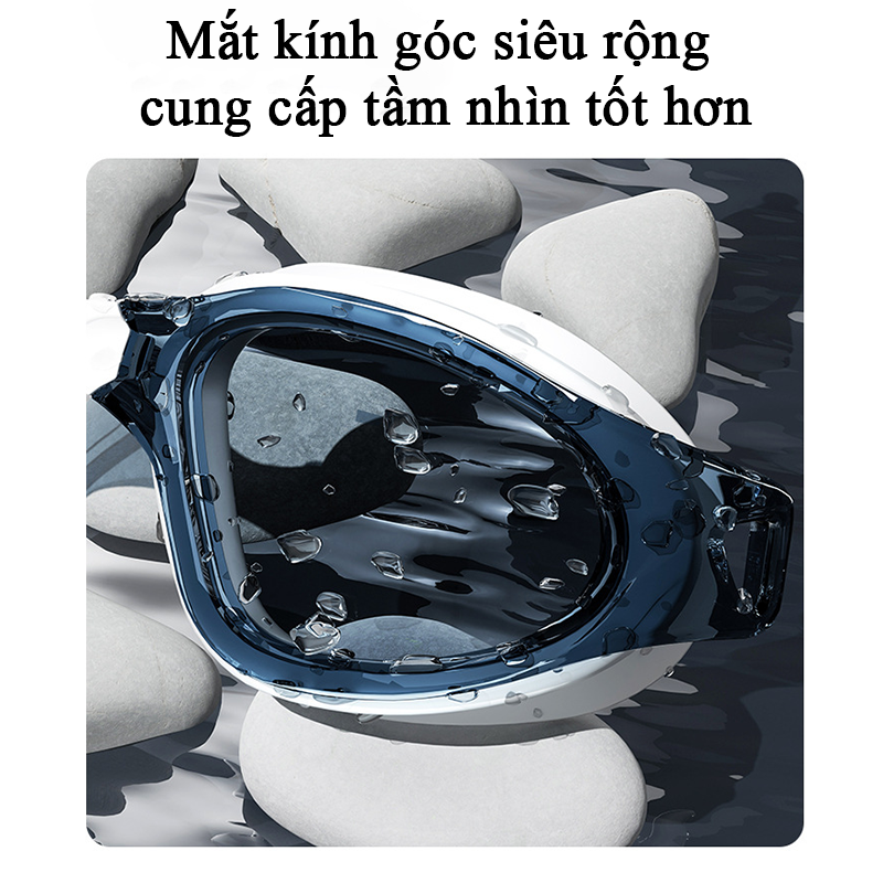 Kính Bơi Người Lớn Trẻ Em Nam Nữ 3 Lớp Chống Nước Chống Sương Mù HD Dây Silicon Chắc Chắn Kèm Mũ Bơi Và Nút Bịt Tai Kính Lặn Biển Cao Cấp Trong Suốt Độ Nét Cao Chống Mờ Chống Tia UV Có Đệm Silicon Không Đau Mắt