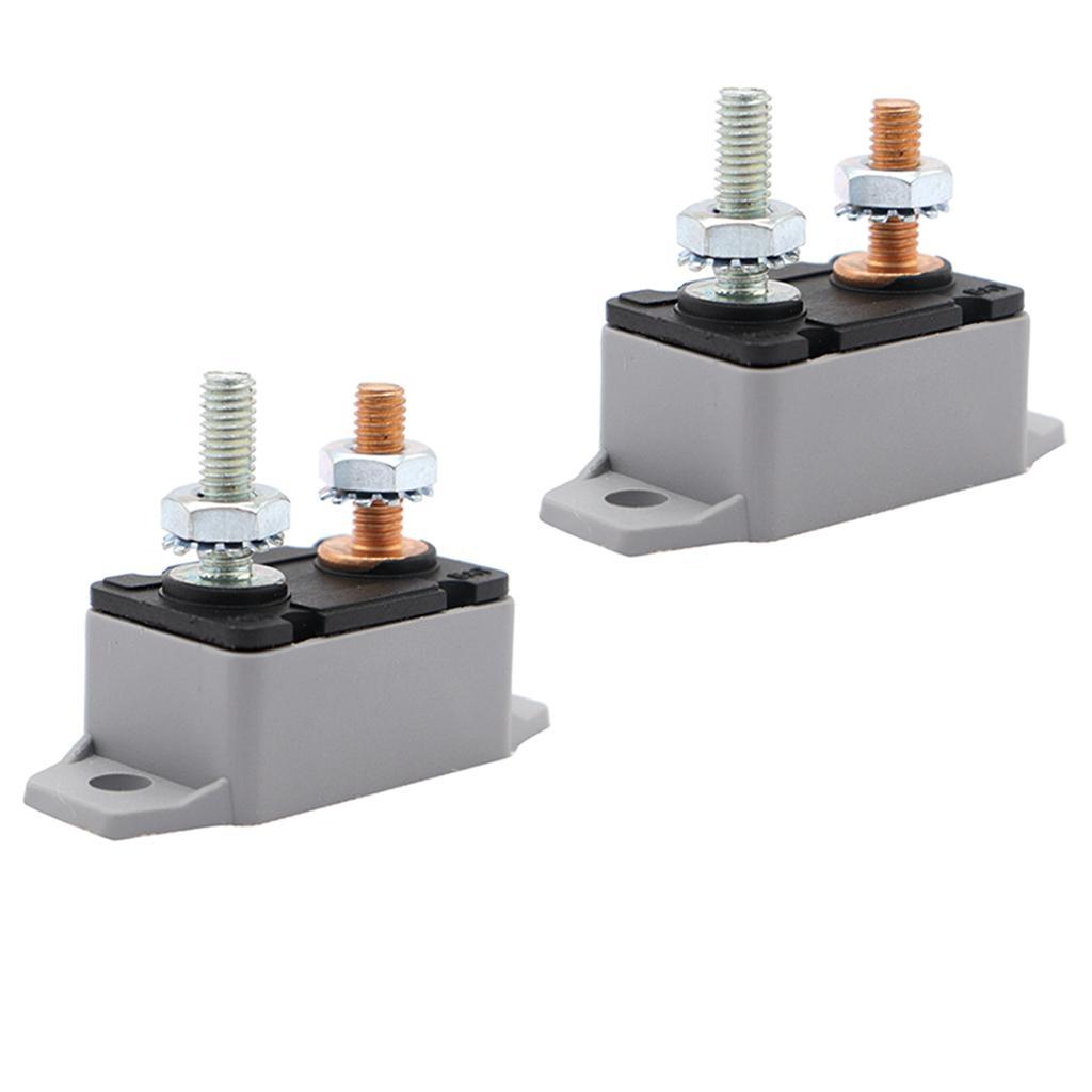 2Pcs 25A Boat  Circuit Breaker Fuse Automatic Auto-Reset 12V/24V