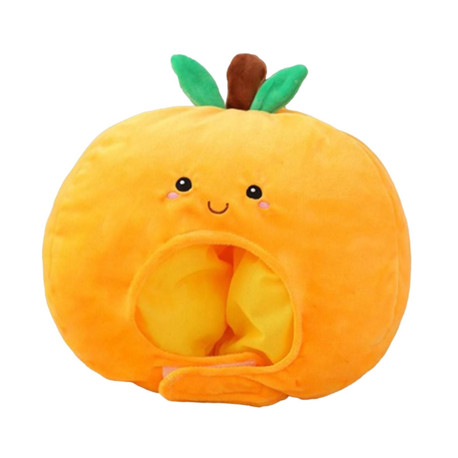 Plush Fruit Headgear Hat Plush Orange Birthday Photo Props Festival Costume Caps Adult