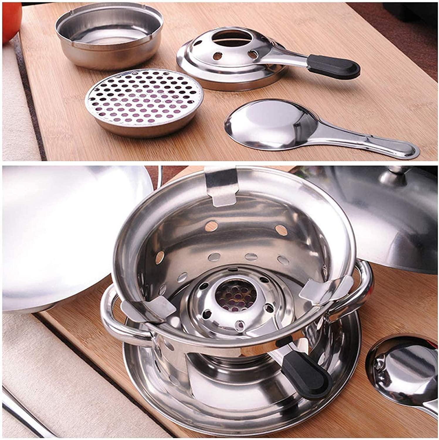 Bếp rượu hai mảnh, bếp trường hợp, bếp chứa cồn, bếp cồn cho ấm nóng, dùng để cắm trại ngoài trời hay để hoảng loạn, thu hút, không có độc, bền vững và môi trường