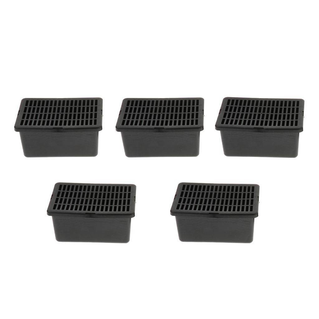 5x Reptile Vivarium Terrarium Breeding Tank Reptile Feeding Rearing Box Cage