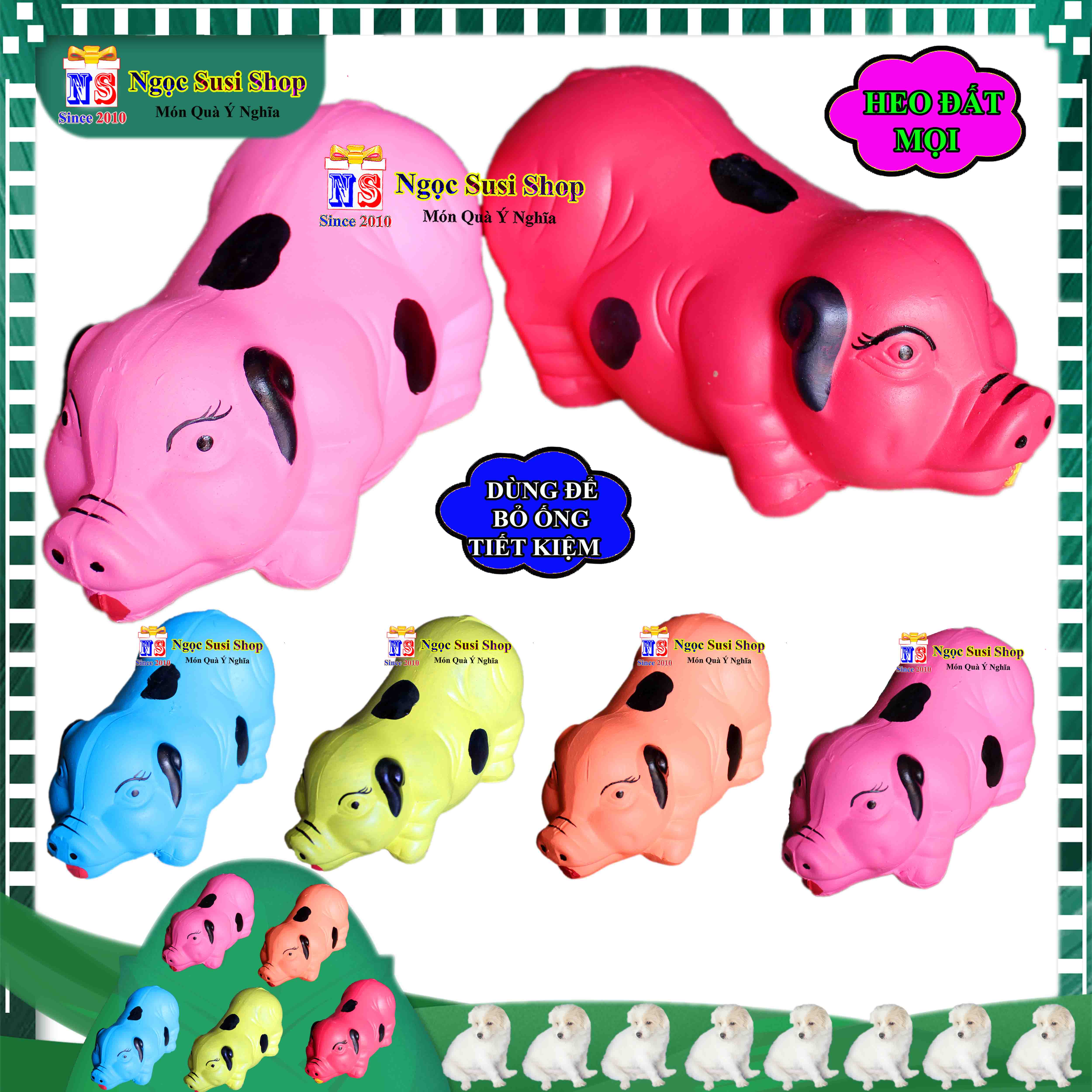 HEO ĐẤT MỌI NHIỀU MÀU SIÊU ĐẸP NHƯ ẢNH - LỢN ĐẤT TIẾT KIỆM MẪU MỚI HOT - GIAO NGẪU NHIÊN MÀU