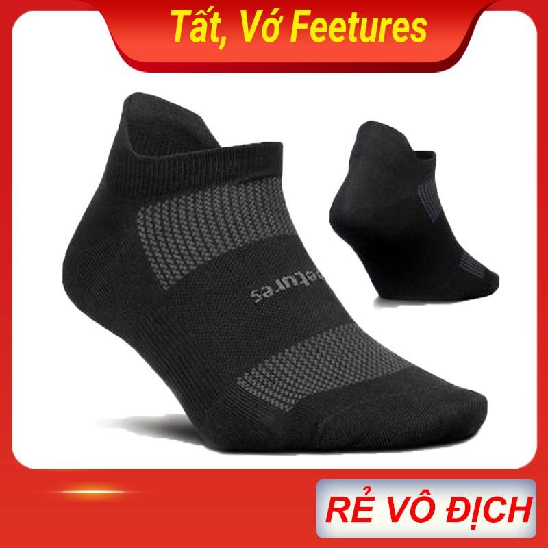 Tất vớ Feetures chạy bộ cổ ngắn thể thao nam nữ, hàng dệt kim 100% cotton xuất khẩu Mỹ, 3 size M L XL