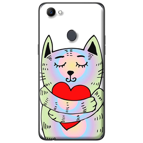 Ốp lưng cho Oppo F7 mẫu mèo tim 1 - Hàng chính hãng