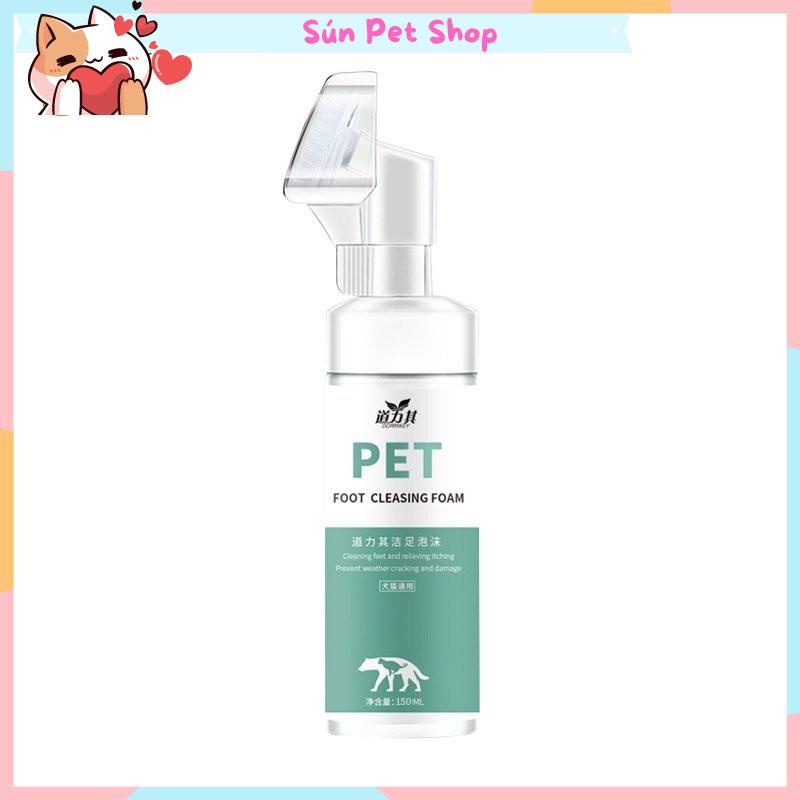 Bọt rửa chân cho chó mèo Borammy 150ml