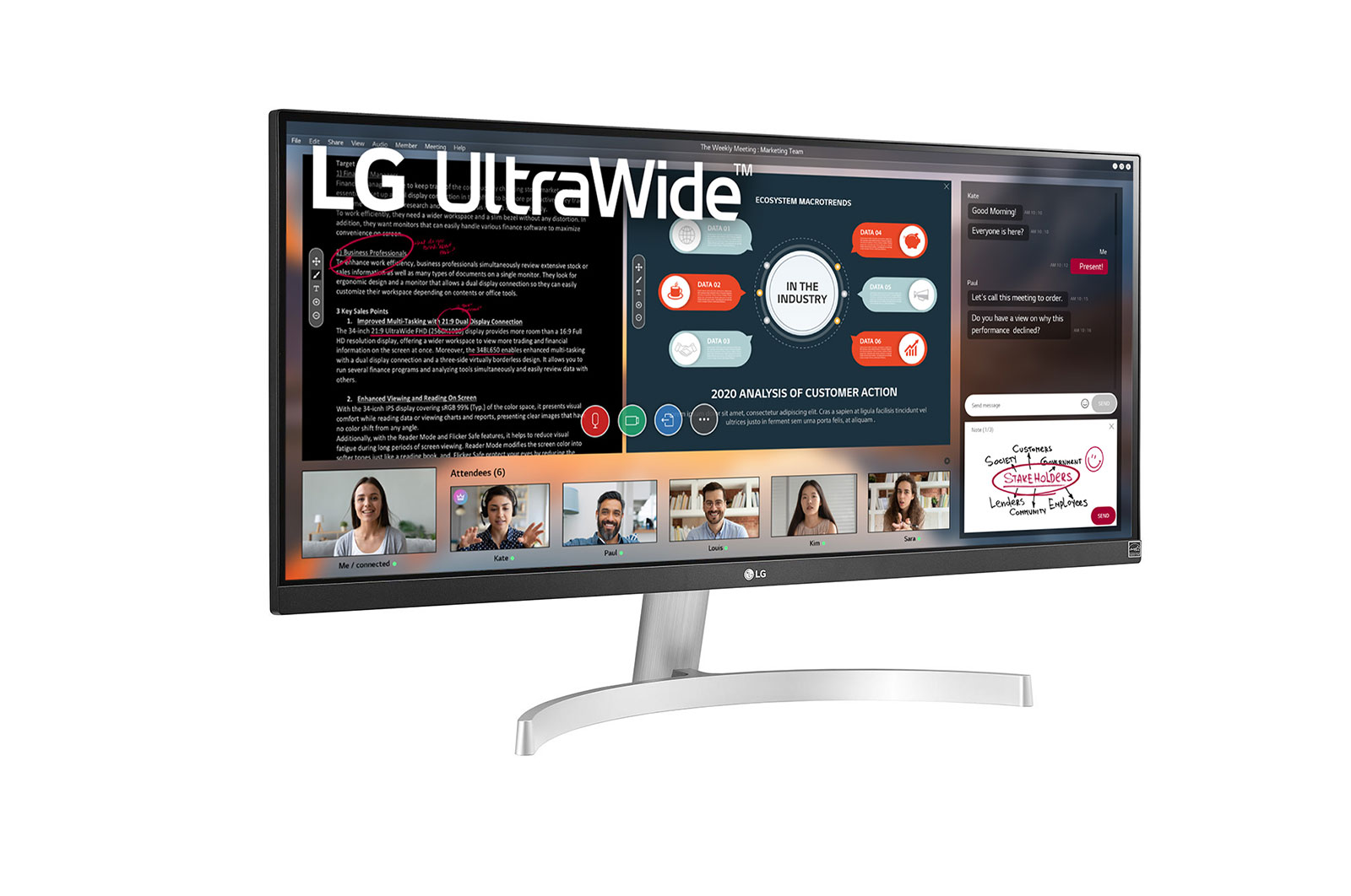 Màn Hình LG 29'' 21:9 UltraWide 29WN600-W Full HD (2560x1080) 5ms 75Hz HDR IPS AMD Maxx Audio (7Wx2) FreeSync - Hàng Chính Hãng