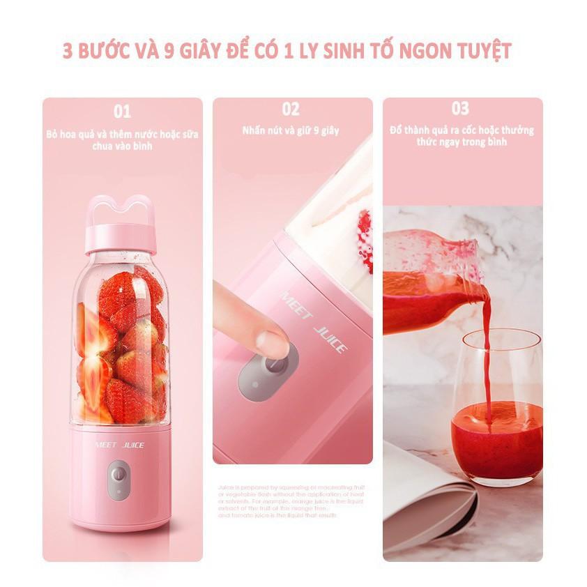 Máy xay sinh tố cầm tay Meet Juice 500ml - mayxaymeet 2020