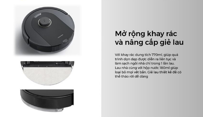 Robot Hút Bụi Lau Nhà Roborock Q5 Pro Plus - Lực Hút 5500Pa - Chổi Chính Kép (Hàng Chính Hãng)