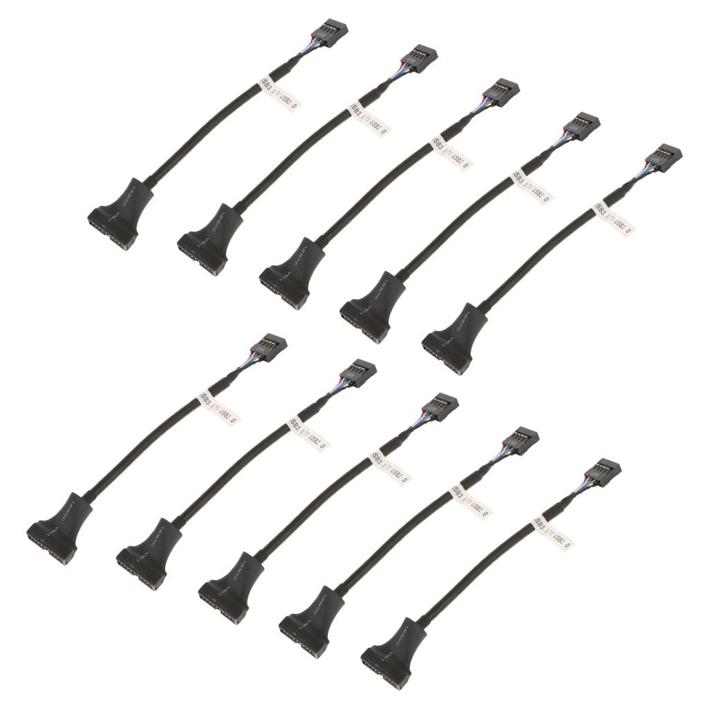 10x USB3.0 20-pin Header Male to USB 2.0 9pin Female Adapter Converter Cable