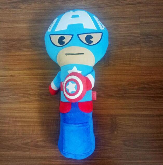 Mới 50Cm Hoạt Hình Dễ Thương Tự Động An Toàn Dây Đai Dây Vai Bao Trẻ Em Bảo Vệ Gối Đệm Hỗ Trợ Xe Hơi Gối