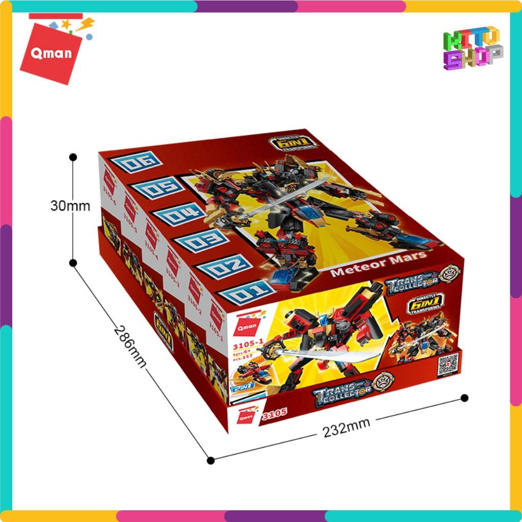 Bộ Đồ Chơi Xếp Hình Thông Minh Qman 3105 Robot Võ Sĩ Samurai Nhật Bản 908 Mảnh Ghép 3105 Cho Trẻ Từ 6 Tuổi
