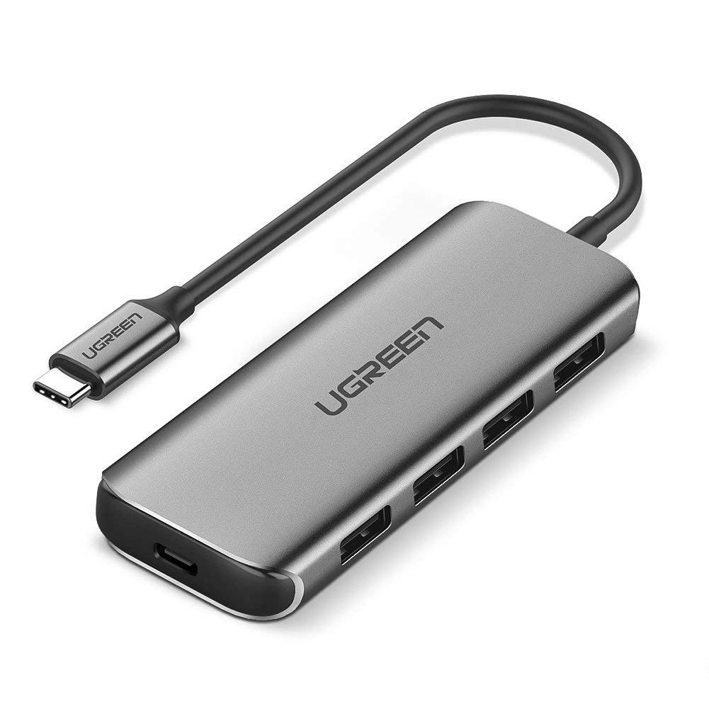 Ugreen UG50312CM164TK Bộ chuyển đổi TYPE C sang 4 USB 3.0 + hỗ trợ nguồn TYPE C - HÀNG CHÍNH HÃNG