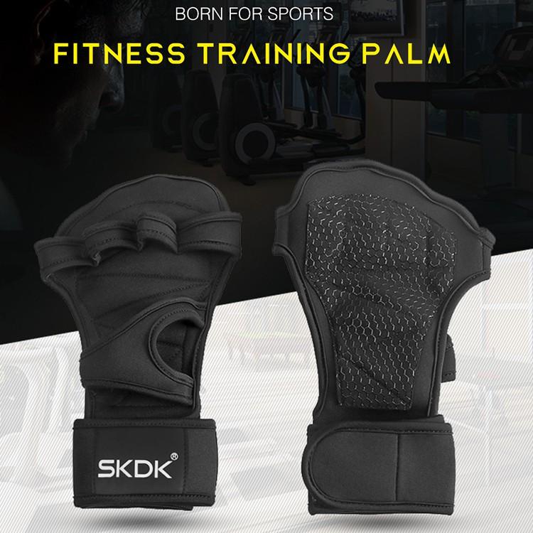 Găng tay tập gym kết hợp bảo vệ cổ tay chất liệu Silicon thời trang chính hãng SKDK ( siêu bền )