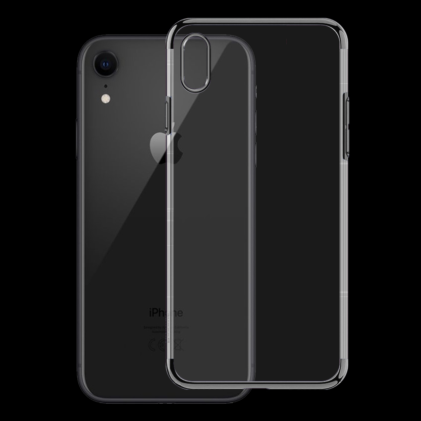 Ốp lưng cho Iphone XR - Silicone dẻo viền mạ màu ánh kim - Hàng Chính Hãng