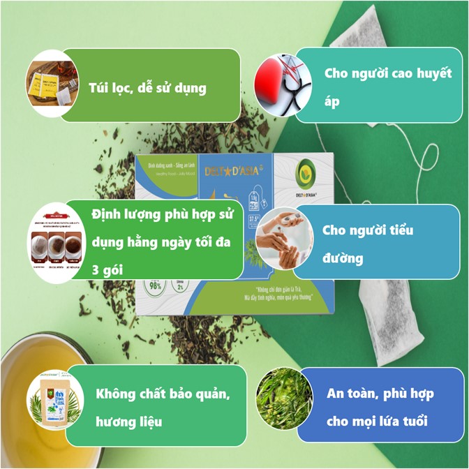 TRÀ ĐINH LĂNG HỘP – Delta D'Asia Phục hồi cơ thể, ăn ngon, ngủ tốt