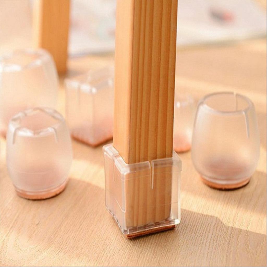 10pcs Chair Leg Caps Wood Furniture Floor Protectors Table Glides