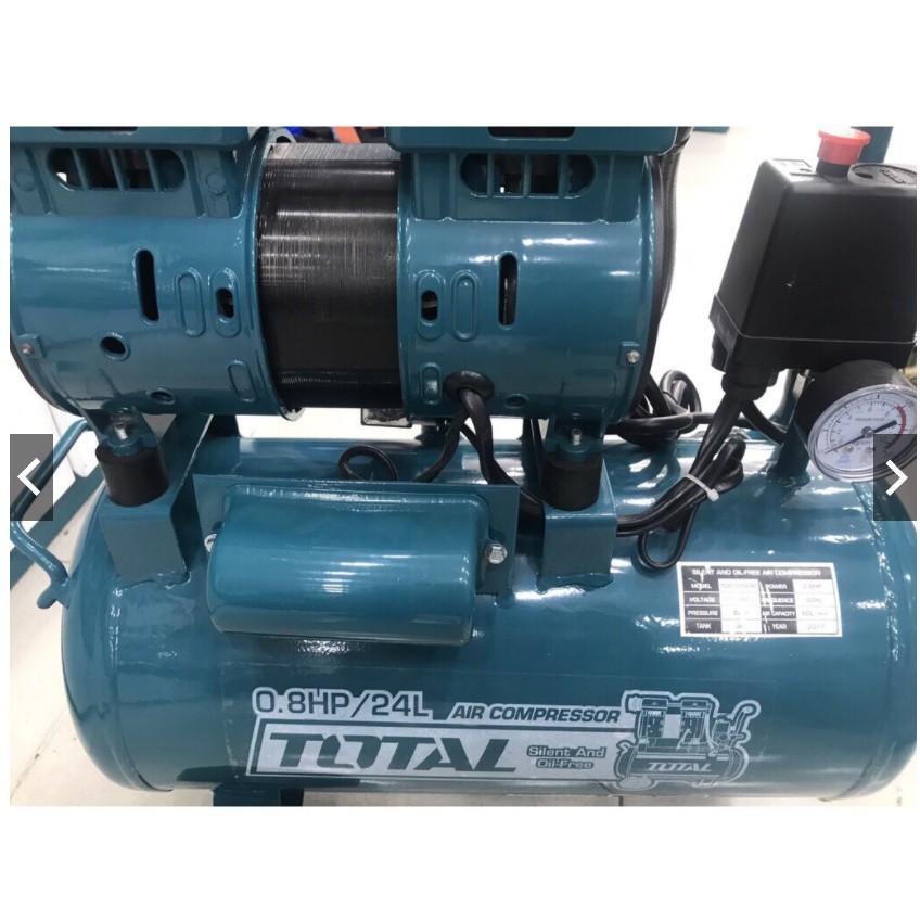 MÁY NÉN KHÍ KHÔNG DẦU 600W (0.8HP) 24L TOTAL TCS1075248T - HÀNG CHÍNH HÃNG