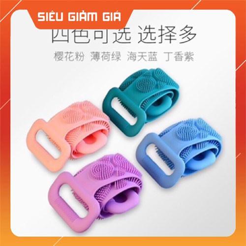 Đai Tắm Cọ Lưng 2 mặt Silicon siêu tiện lợi