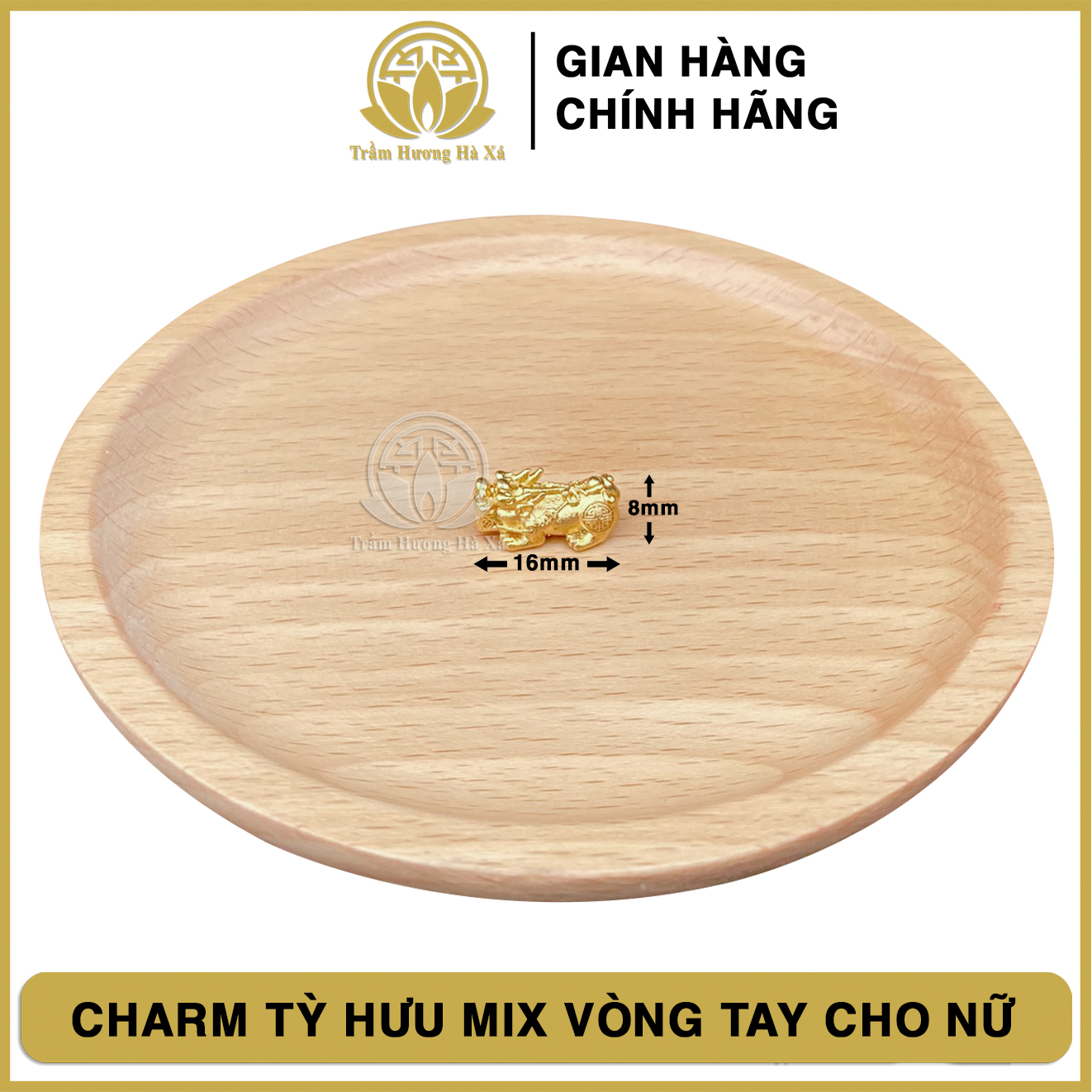 Charm tỳ hưu, hoa sen mix vòng tay phong thủy HÀ XÁ phụ kiện thời trang may mắn tài lộc