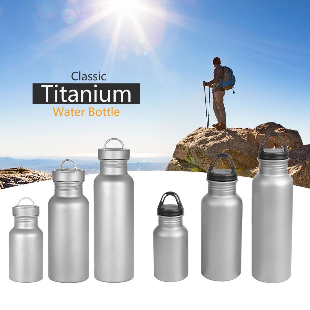 400ML Wide Mouth Bottle Titanium Water Bottle Classic Sports Water Bottle for Outdoor Camping Hiking Picnic