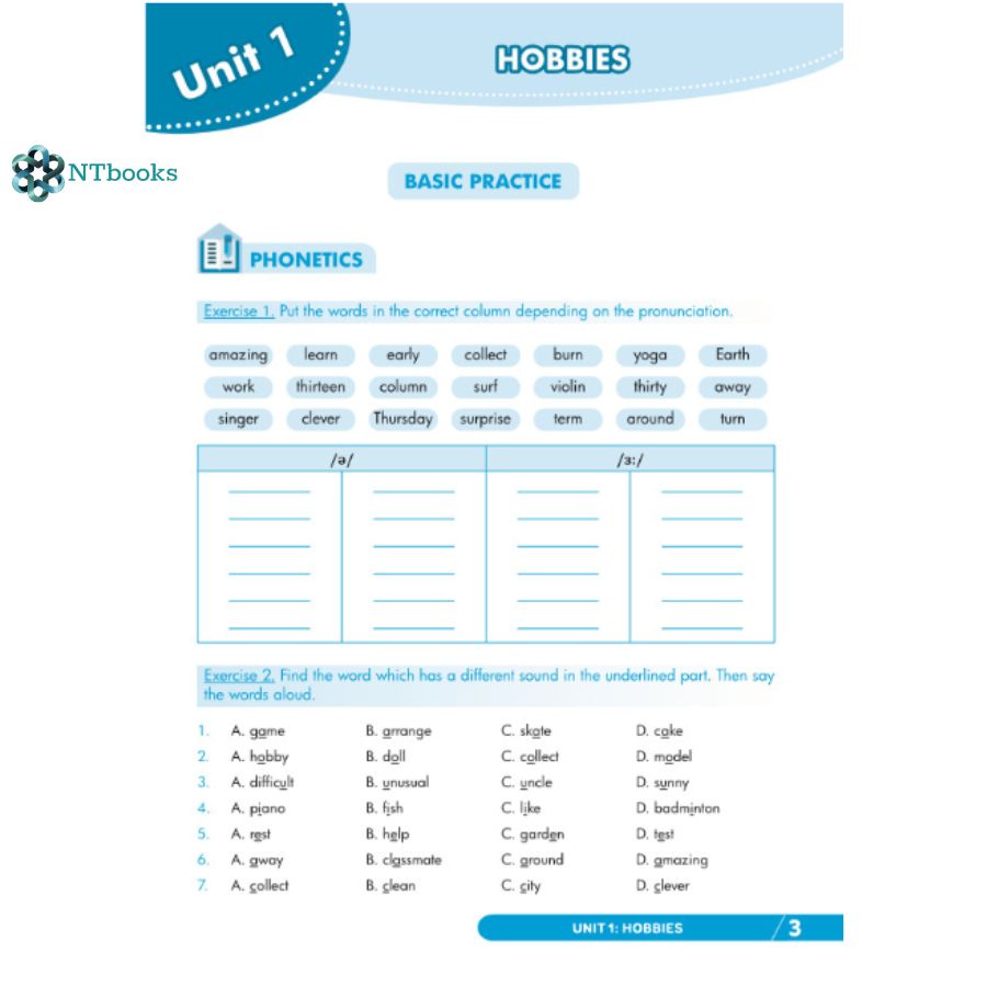 Sách Bài Tập Tiếng Anh 7 tập 2 Cơ Bản Và Chuyên Sâu