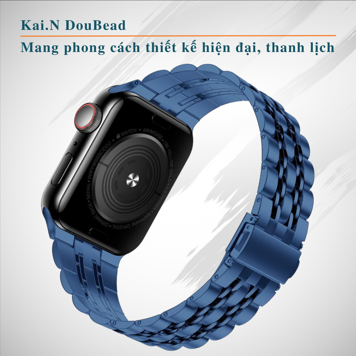 Dây Đeo Thép Dành Cho Apple Watch Ultra / Apple Watch Series, Kai.N DouBead Steel Band - Hàng Chính Hãng